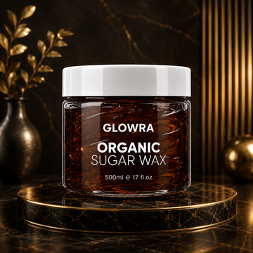 Glowra 100% Organic Sugar Wax – Professional Salon Quality Hair Removal Paste (17 fl oz)