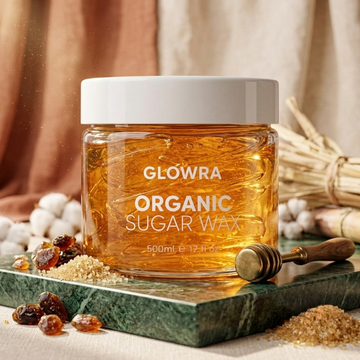 Glowra Organic Soft Sugar Wax – Professional Hair Removal Wax (500ml)
