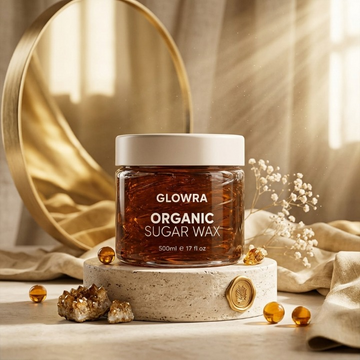Glowra Organic Sugar Wax – Natural Hair Removal Wax for Smooth Skin (500ml)